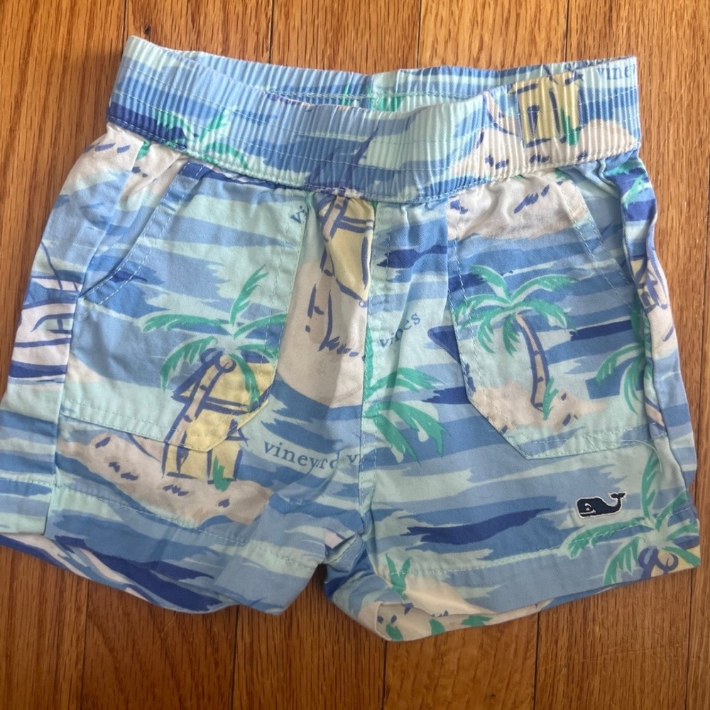 Vineyard Vines Kids Blue Tropical Shorts